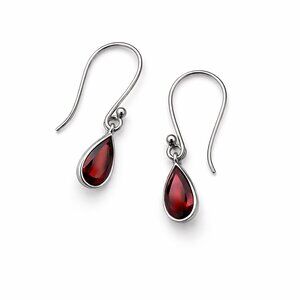 Red Garnet 925 Sterling Silver Earrings • 1.94ctw